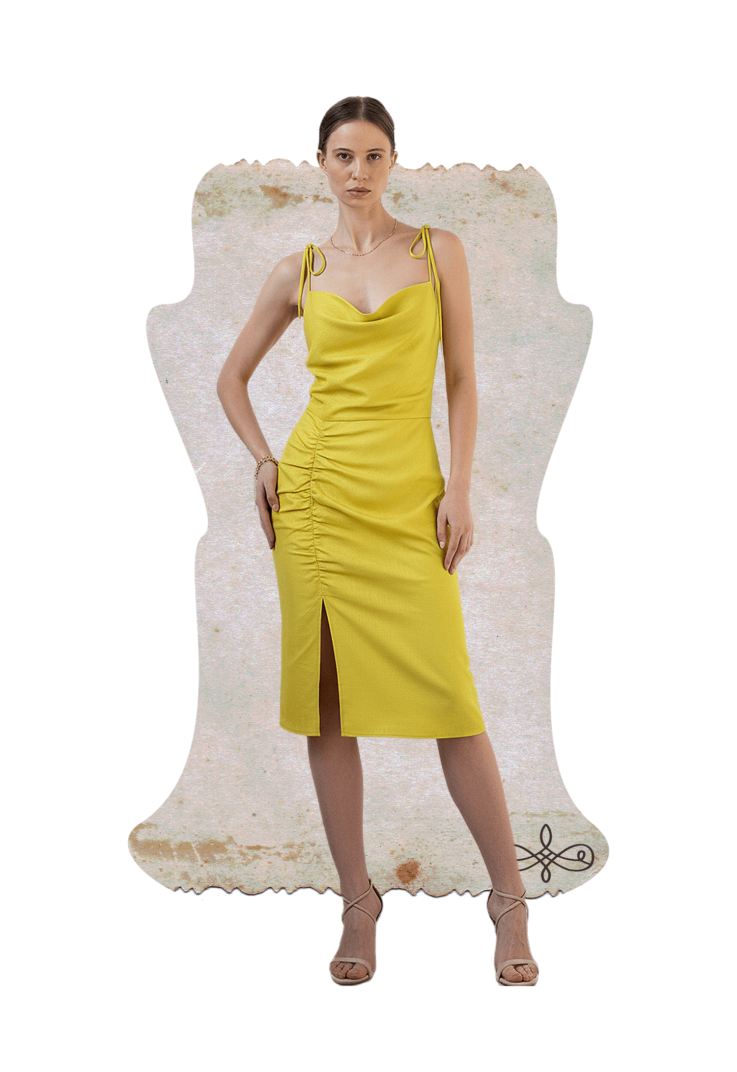 Платье «Лайм» со сборкой