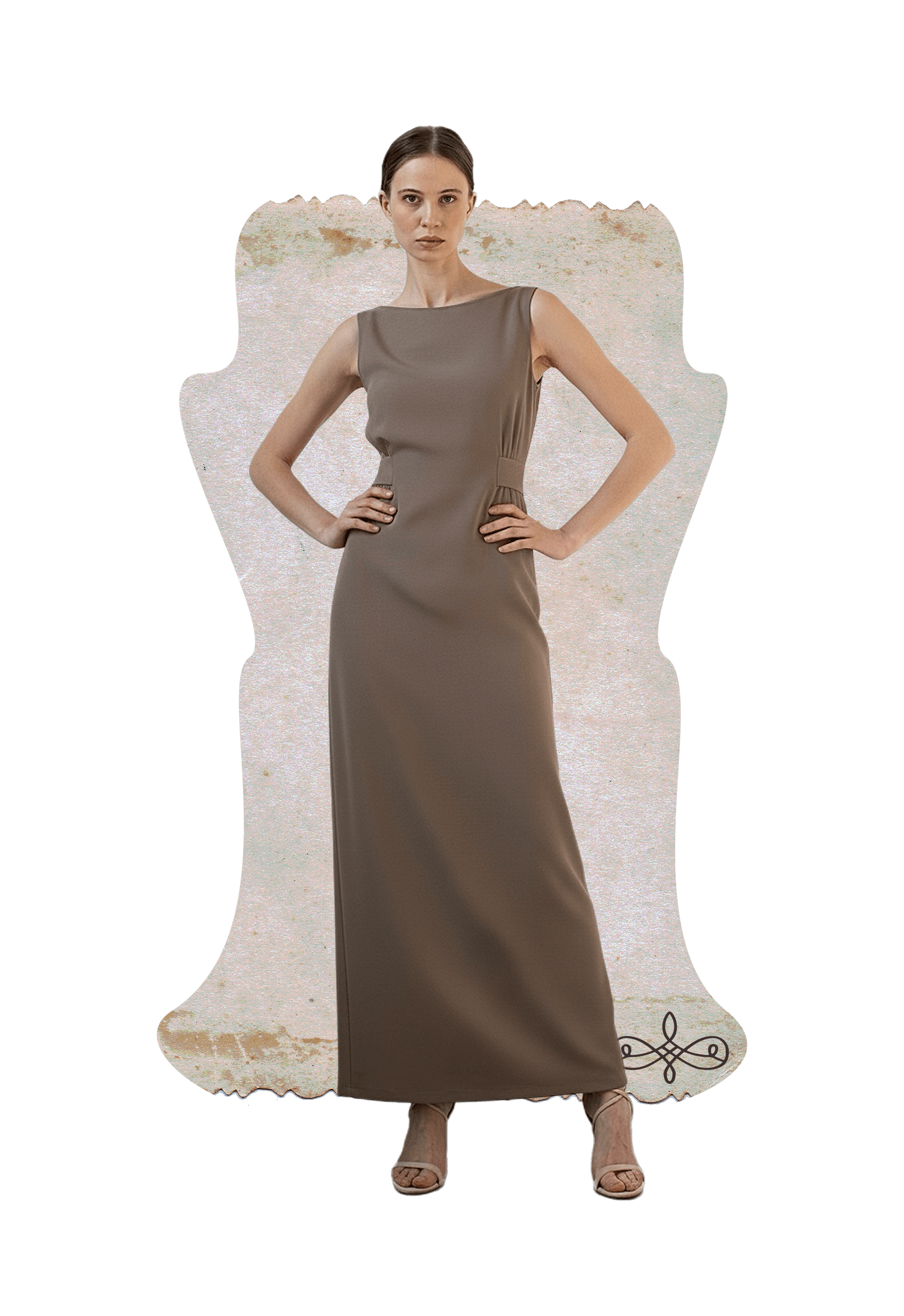 Платье Ally с защипами