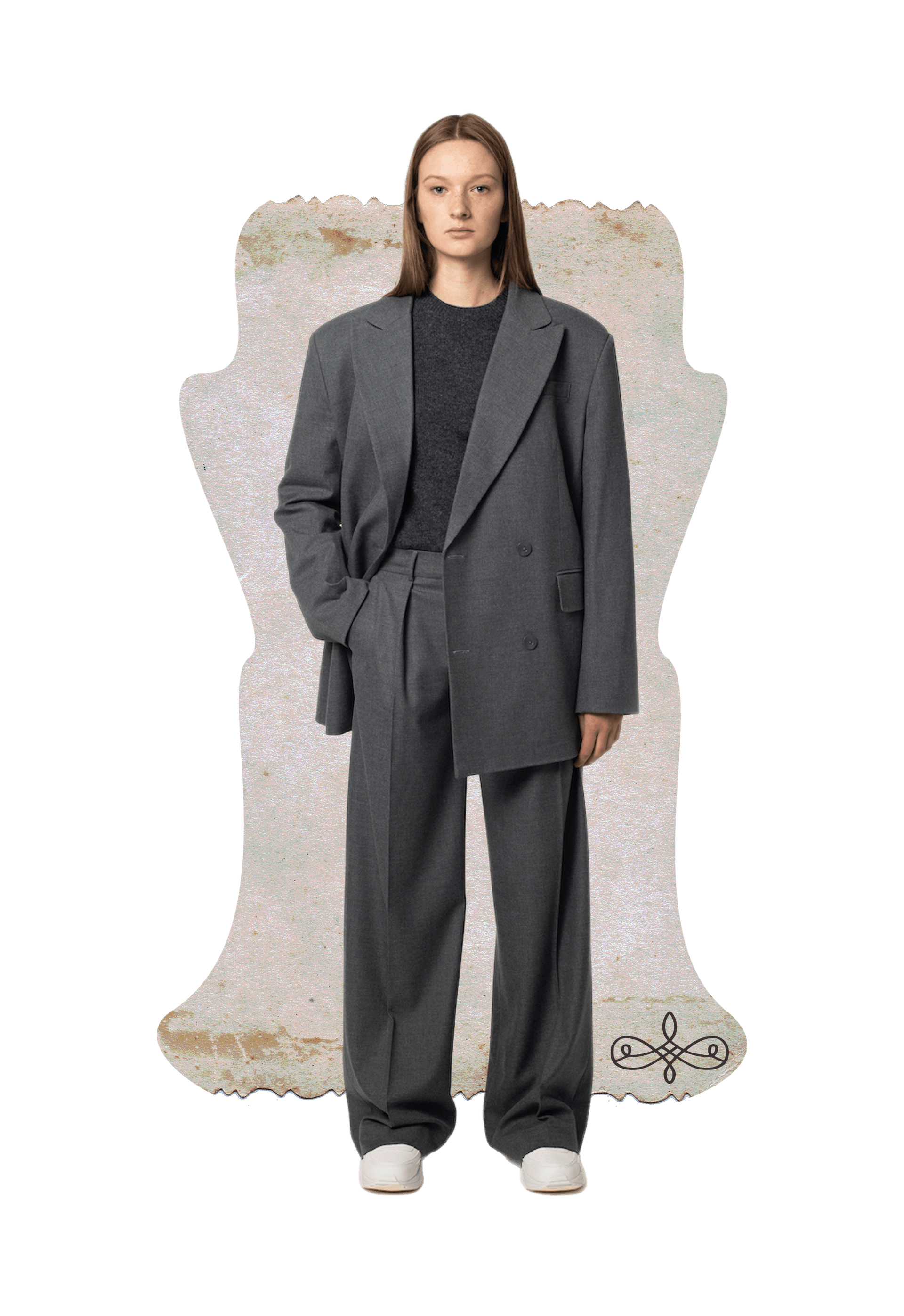 Жакет двубортный объёмный